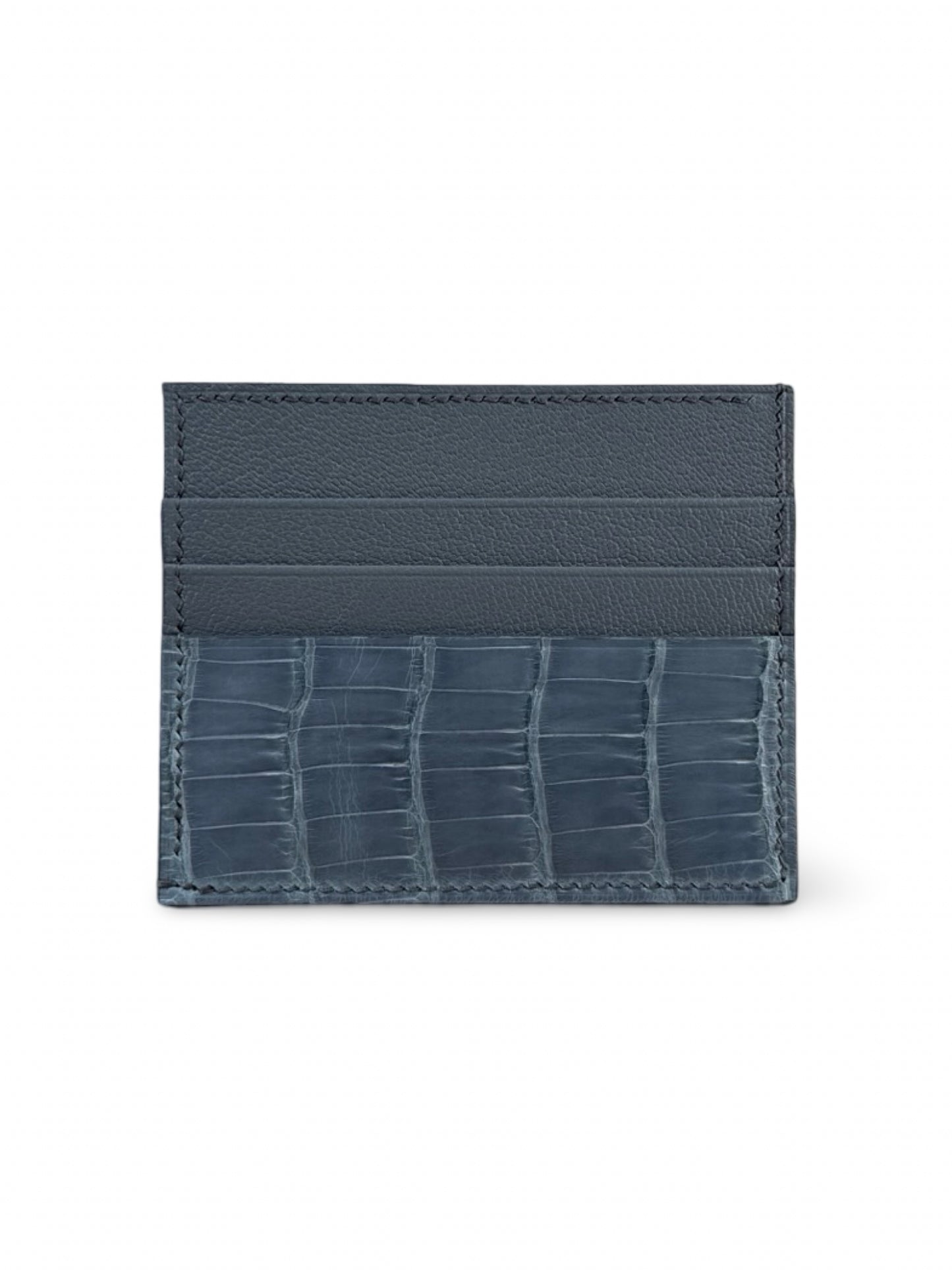 Silver Sky Alligator Card Holder