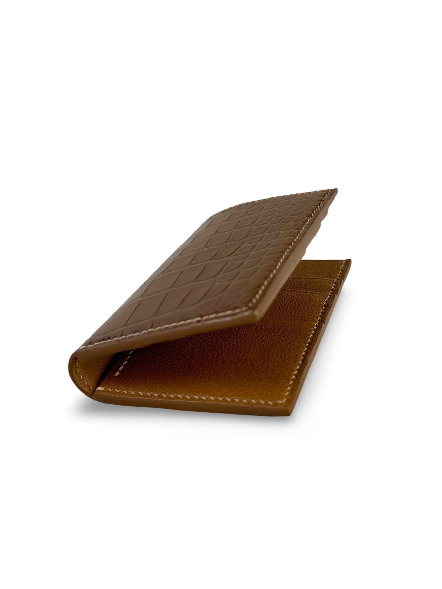 Alligator Leather Bid-fold Card Holder