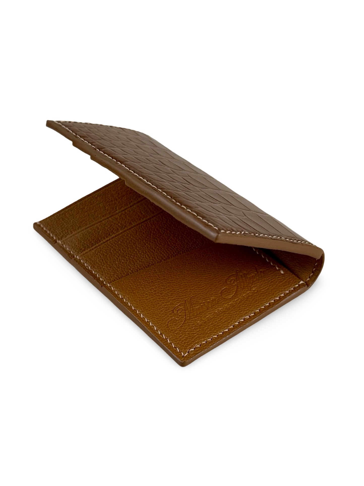 Alligator Leather Bid-fold Card Holder