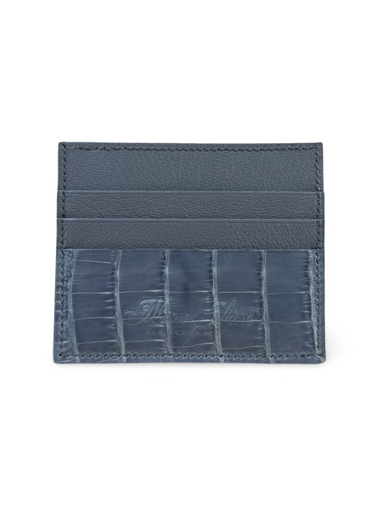 Silver Sky Alligator Card Holder