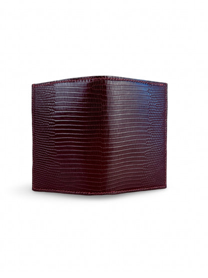 Lizard Leather Bid-fold Card Holder